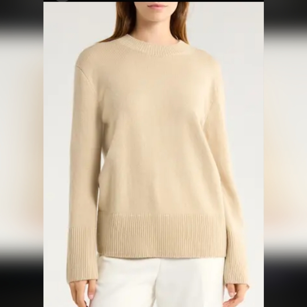 Vince Crewneck Wool Cashmere Wide Sleeved Oversized Sweater NWOT